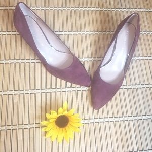 Francon Sarto L -Rema suede burgundy kitten heel